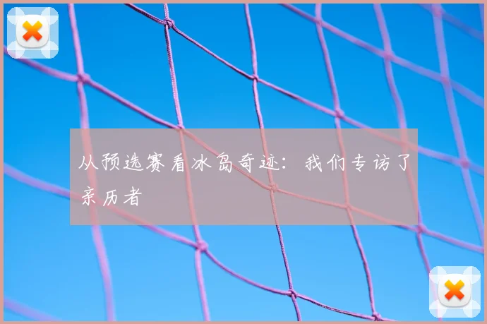 从预选赛看冰岛奇迹：我们专访了亲历者